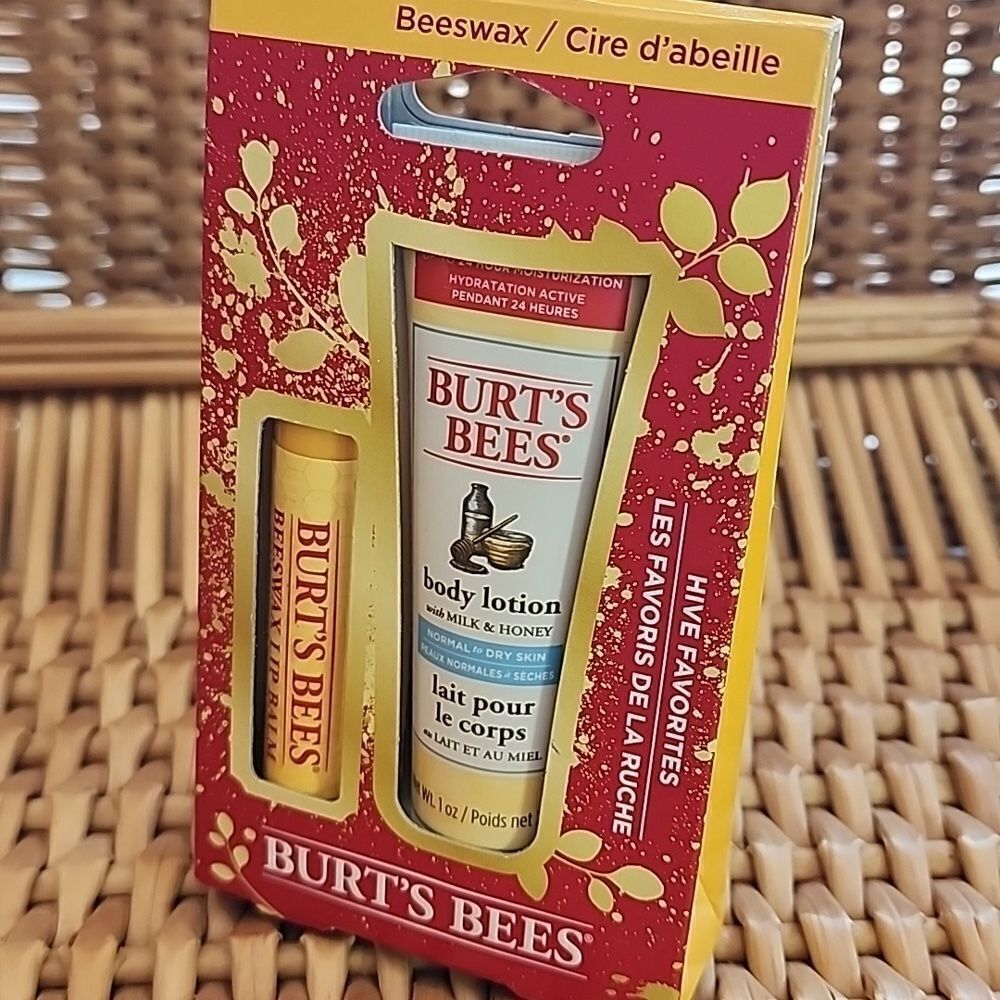 Burt's Bees 2 Piece Pack Lip Balm & Milk & Honey Body Lotion